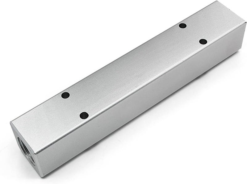 Iceyon 5 Way Pneumatic Manifold Air Distribution Block, Aluminum Alloy Air Compressor Manifold Distribution Block, G1/2 Supply Port, G1/4-Inch Output Port (5 Way 7 Port) - Image 3